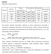 контрольная работа по экономическому анализу